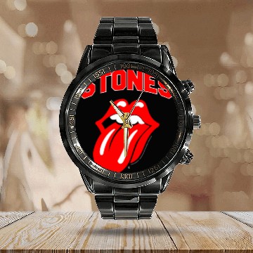 Discover The Rolling Stones Varsity Style Stones Calendar Steel Band Watch