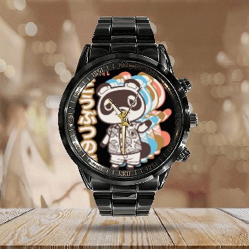 Discover Animal Crossing Tom Nook Calendar Steel Band Watch