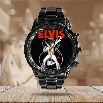 Discover The Elvis Presley Experience Calendar Steel Band Watch