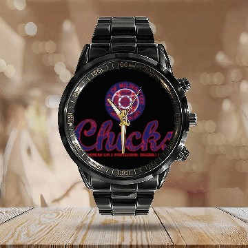 Discover Milwaukee Chicks - Defunct - Calendar Steel Band Watch