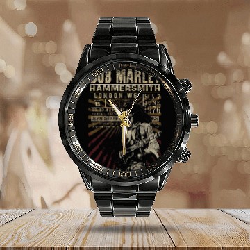 Discover Bob Marley Unisex Eco-Calendar Steel Band Watch: Hammersmith '76