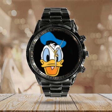 Discover Disneyss Donald Duck Three Caballeros Trip Matching Big Faces Calendar Steel Band Watch