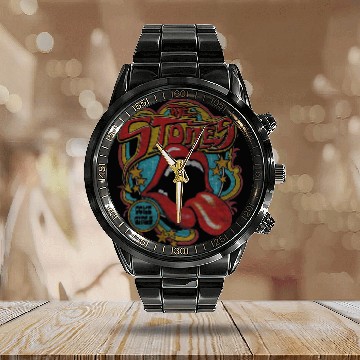 Discover The Rolling Stones Some Girls Keith Richards Calendar Steel Band Watch