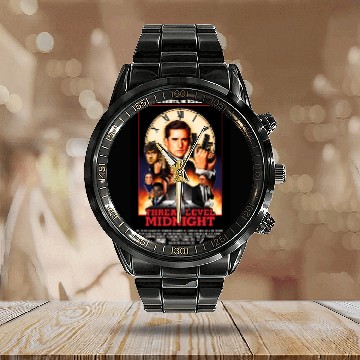 Discover Funny  Threat Level Midnight Classic Calendar Steel Band Watch
