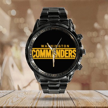 Discover washington commanders Calendar Steel Band Watch
