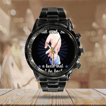 Discover Dad And Son, A Bond That Can't Be Broken Calendar Steel Band Watch