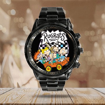 Discover Rugrats Playing Funny Face Calendar Steel Band Watch