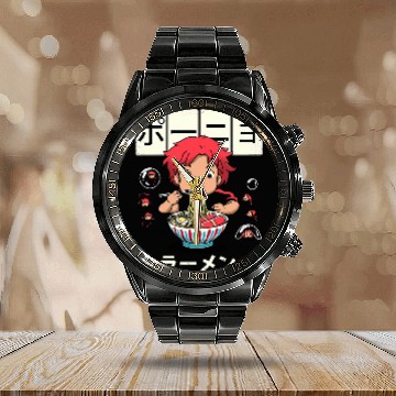 Discover Ponyo Goldfish Ramen Calendar Steel Band Watch