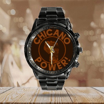 Discover Chicano Power - Chicano - Calendar Steel Band Watch