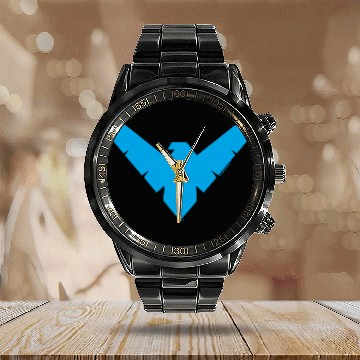 Discover Batman Nightwing Symbol Pullover Calendar Steel Band Watch Calendar Steel Band Watch
