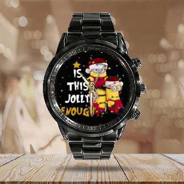 Discover Minion Christmas Calendar Steel Band Watch