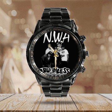Discover NWA Ruthless Records Old School Hip Hop Rap Calendar Steel Band Watch