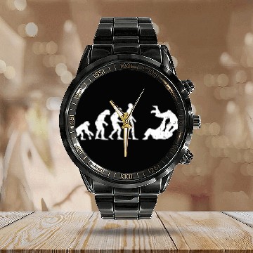 Discover Brazilian Jiu Jitsu Judo Evolution Calendar Steel Band Watch