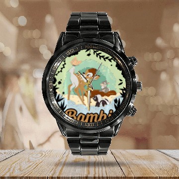 Discover Disney Bambi Thumper And Flower Paper Cut Portrait Baseball Tees Calendar Steel Band Watch