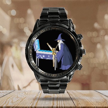 Discover Pinball Wizard Calendar Steel Band Watch