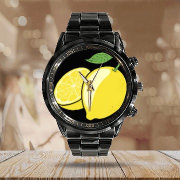 Discover Lemon Calendar Steel Band Watch