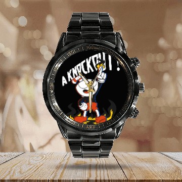 Discover It's A Knockout! - Cuphead - Cuphead - Calendar Steel Band Watch