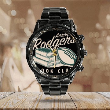 Discover Aaron Rodgers Book Club Calendar Steel Band Watch