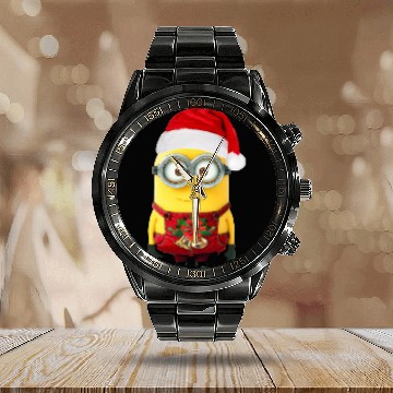 Discover Minion Christmas Classic Calendar Steel Band Watch