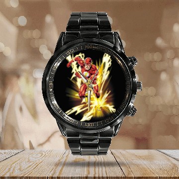 Discover DC Comics The Flash Lightning Speed Baseball Jerseys Baseball Jerseys Calendar Steel Band Watch