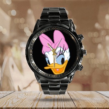 Discover Disney Daisy Calendar Steel Band Watch