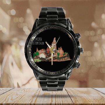 Discover Disneyland Paris Big Thunder Mountain Baseball Jerseys Calendar Steel Band Watch