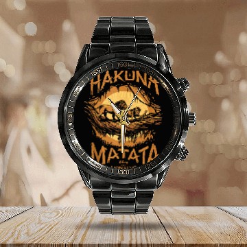 Discover Disneyss The Lion King Live Action Hakuna Matata Sunset Poster Calendar Steel Band Watch