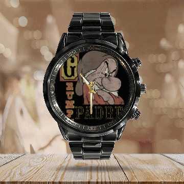 Discover Disneyss Snow White And The Seven Dwarfs Grumpy Padre Zip Calendar Steel Band Watch