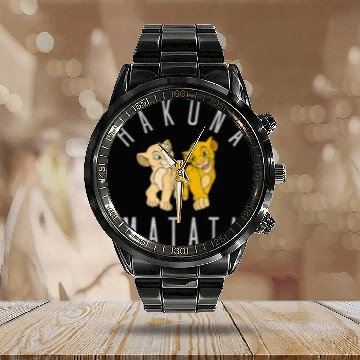Discover Disneyss Lion King Simba Nala Hakuna Matata Graphic Calendar Steel Band Watch