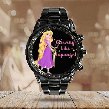 Discover Disney Princess Glowing Like Rapunzel Calendar Steel Band Watch
