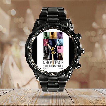 Discover Scream Eras Tour Ghostfaces Version Hawaiians Calendar Steel Band Watch