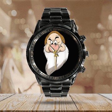 Discover Disneyss Snow White And The Seven Dwarfs Grumpy Big Faces Baseball Tees Calendar Steel Band Watch