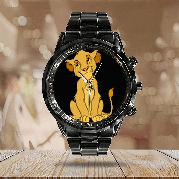 Discover Disney Lion King Simba Cosplay Hawaiians Calendar Steel Band Watch