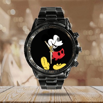 Discover Disney Mickey Mouse Classic Calendar Steel Band Watch