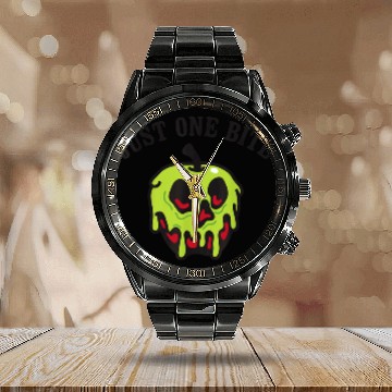 Discover Disney Snow White Poison Apple Just One Bite Calendar Steel Band Watch