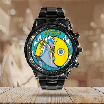 Discover Disney Villains Hades Virgo Zodiac Calendar Steel Band Watch