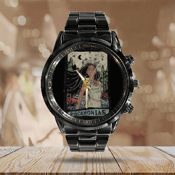 Discover Disney Pocahontas Vintagess Portrait Style Graphic Calendar Steel Band Watch
