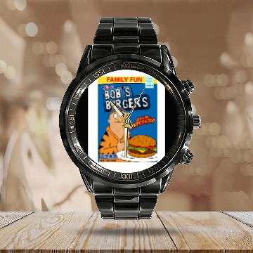 Discover Bobs Burgers cereal Calendar Steel Band Watch