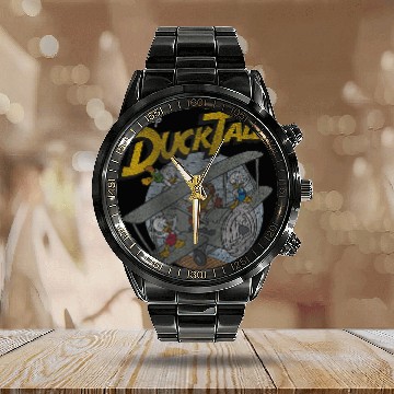Discover Disney Ducktales Ducks On Airplane Distressed Portrait Calendar Steel Band Watch