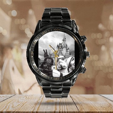 Discover Darth Vader Trooper Selfie Disneyland Calendar Steel Band Watch