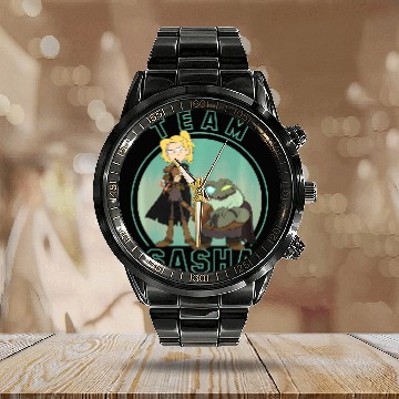 Discover Disney Channel Amphibia Team Sasha Zip Calendar Steel Band Watch