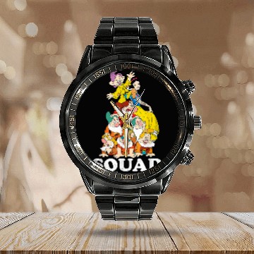 Discover Disneyss Snow White The Seven Dwarves Squad Goals Pile Calendar Steel Band Watch