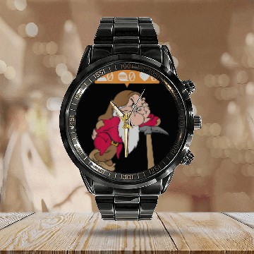 Discover Disneyss Snow White The Seven Dwarfs Grumpy Doesn't Like Baseball Tees Calendar Steel Band Watch