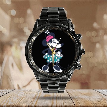 Discover Amazon Essentials Disney Standing And Winking Re Zip Calendar Steel Band Watch