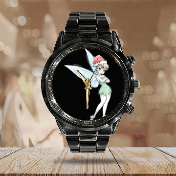 Discover Disneys Peter Pan Tinker Bell Holiday Baseball Tees Calendar Steel Band Watch