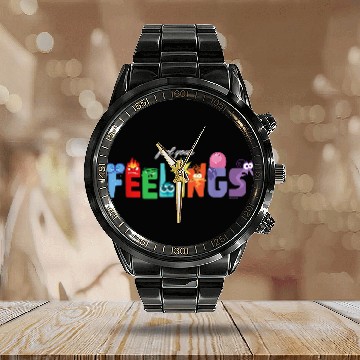 Discover Disneyss And Pixarss Inside Out 2 Emotions Feel Your Feelings Calendar Steel Band Watch