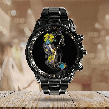 Discover Disney Tangled Rapunzel Floral Sketch Portrait Baseball Jerseys Calendar Steel Band Watch