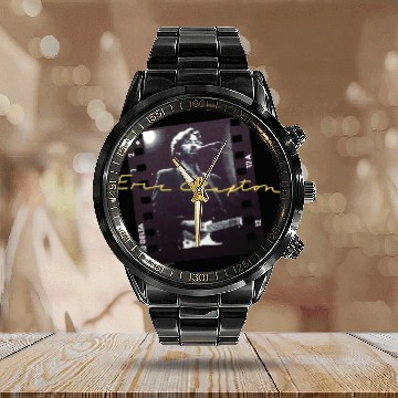 Discover Vintage Eric Clapton Calendar Steel Band Watch