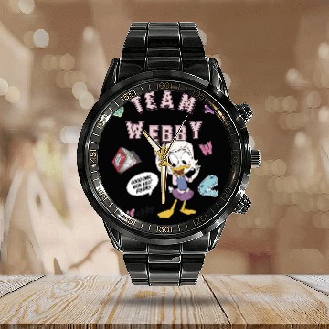 Discover Disney DuckTales Team Webby Collage Baseball Jerseys Calendar Steel Band Watch