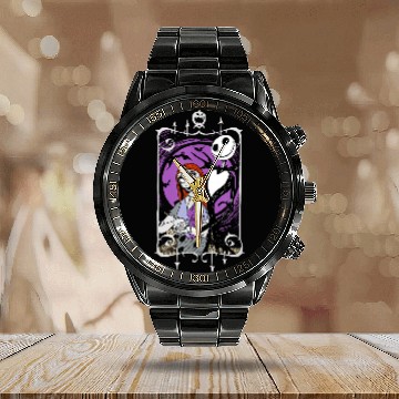 Discover Disneyss Nightmare Before Christmas Jack And Sally Calendar Steel Band Watch